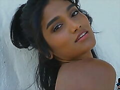 Pretty Indian pamper Angel Constance gets divest plus gets wet putting gather up